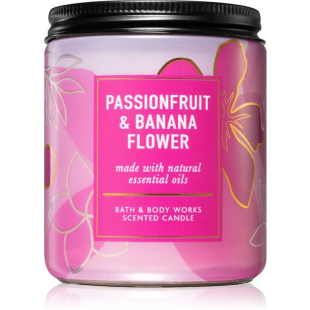 Bath & Body Works Passionfruit & Banana Flower ароматна свещ 198 гр.