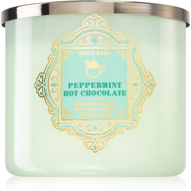 Bath & Body Works Peppermint Hot Chocolate ароматна свещ 411 гр.