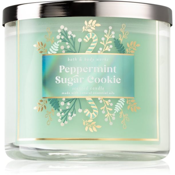 Bath & Body Works Peppermint Sugar Cookie ароматна свещ 411 гр.