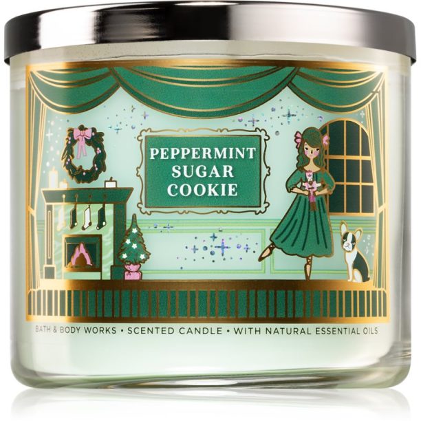 Bath & Body Works Peppermint Sugar Cookie ароматна свещ I. 411 гр.