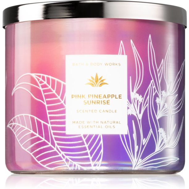 Bath & Body Works Pink Pineapple Sunrise ароматна свещ 411 гр.