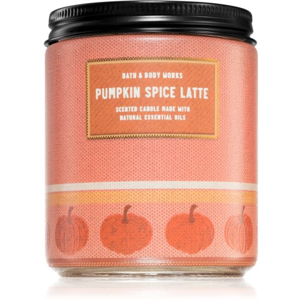 Bath & Body Works Pumpkin Spice Latte ароматна свещ I. 198 гр.