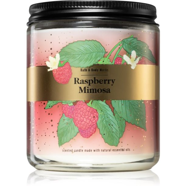 Bath & Body Works Raspberry Mimosa ароматна свещ 198 гр.