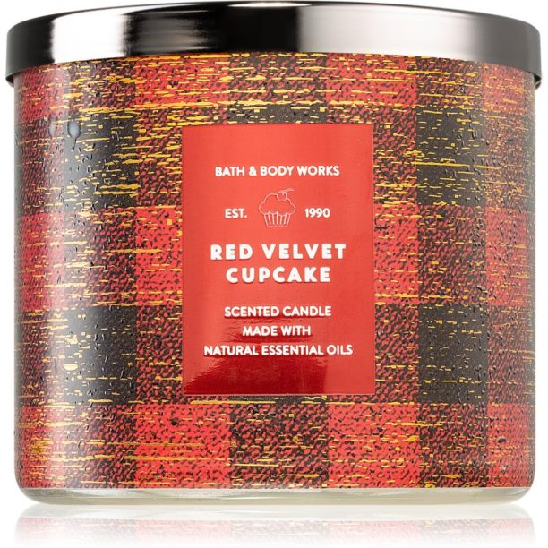 Bath & Body Works Red Velvet Cupcake ароматна свещ 411 гр.