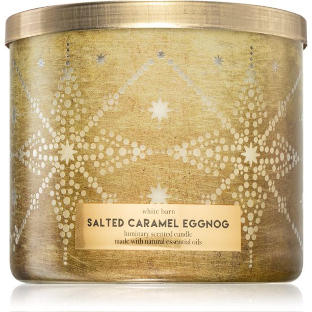 Bath & Body Works Salted Caramel Eggnog ароматна свещ 411 гр.