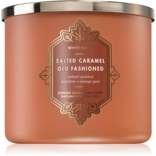 Bath & Body Works Salted Caramel Old Fashioned ароматна свещ 411 гр.