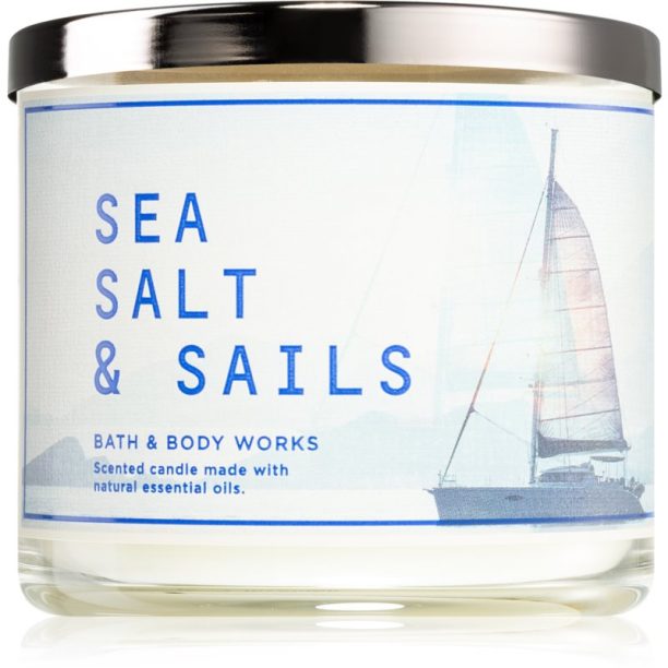 Bath & Body Works Sea Salt & Sails ароматна свещ 411 гр.