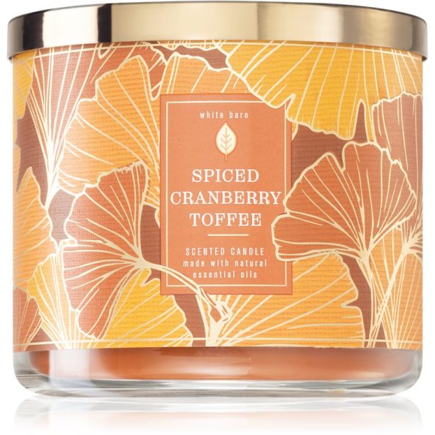 Bath & Body Works Spiced Cranberry Toffee ароматна свещ 411 гр.