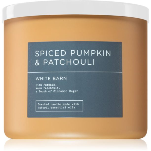 Bath & Body Works Spiced Pumpkin & Patchouli ароматна свещ 411 гр.