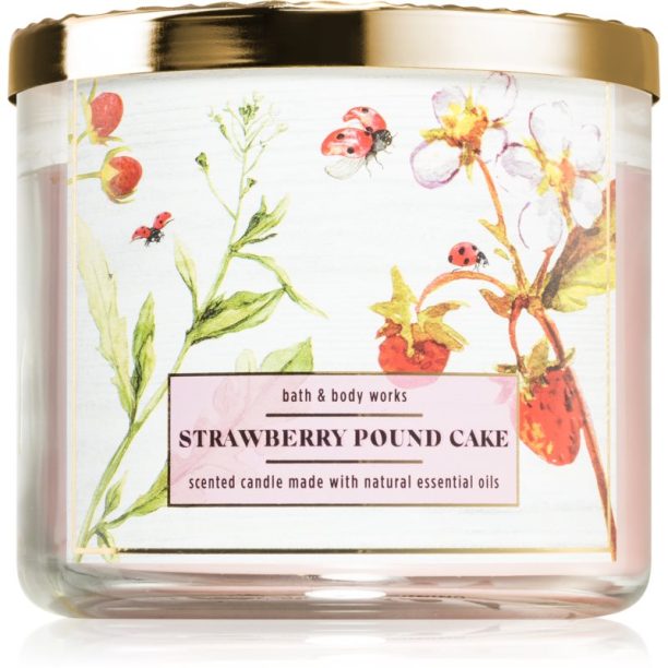 Bath & Body Works Strawberry Pound Cake ароматна свещ 411 гр.