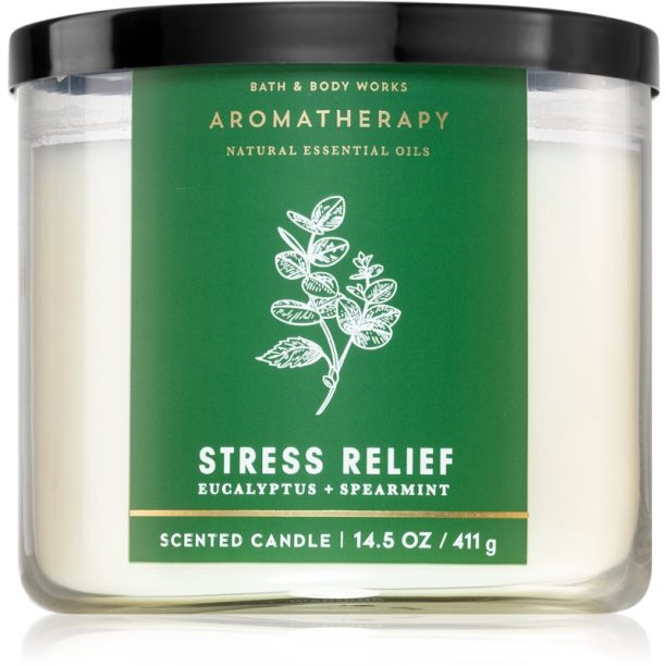 Bath & Body Works Stress Relief Eucalyptus & Spearmint ароматна свещ 411 гр.