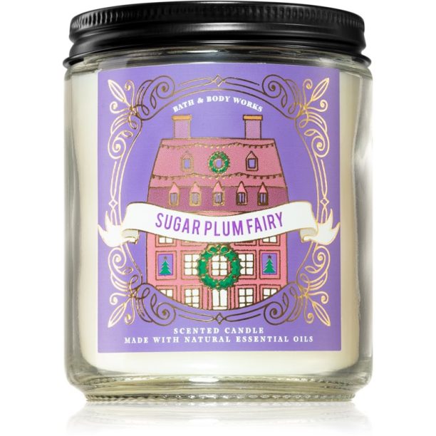 Bath & Body Works Sugared Plum Fairy ароматна свещ 198 гр.