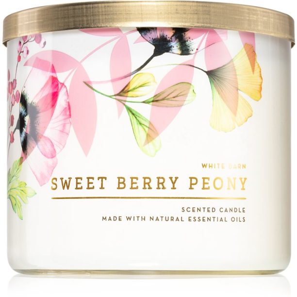 Bath & Body Works Sweet Berry Peony ароматна свещ 411 гр.