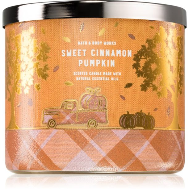 Bath & Body Works Sweet Cinnamon Pumpkin ароматна свещ 411 гр.