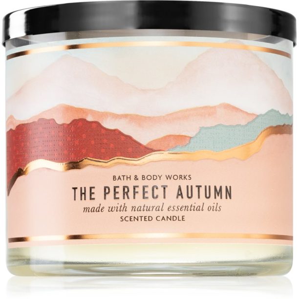 Bath & Body Works The Perfect Autumn ароматна свещ  с есенциални масла 411 гр.