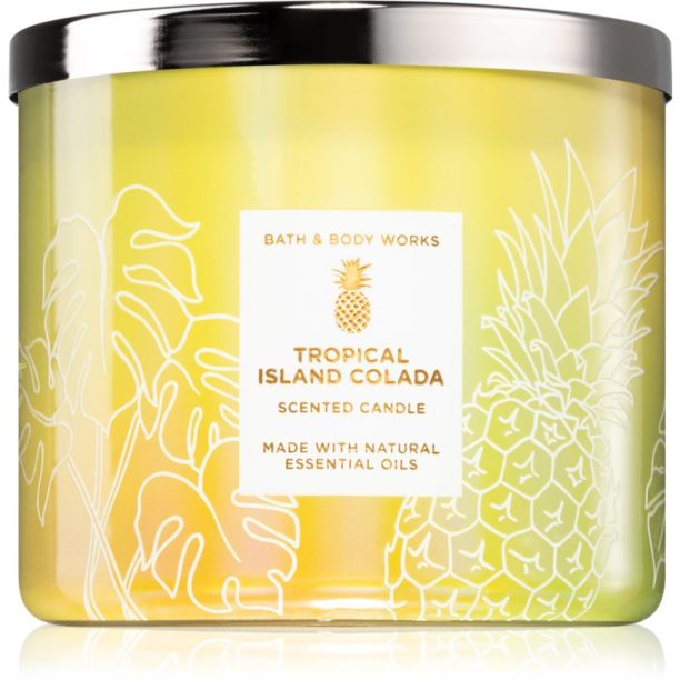 Bath & Body Works Tropical Island Colada ароматна свещ 411 гр.