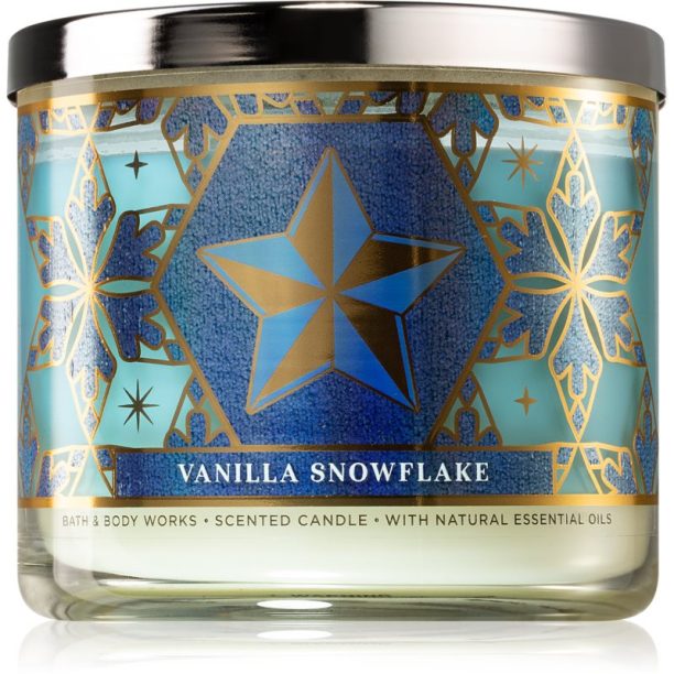 Bath & Body Works Vanilla Snowflake ароматна свещ I. 411 гр.