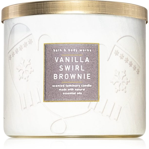 Bath & Body Works Vanilla Swirl Brownie ароматна свещ 411 гр.