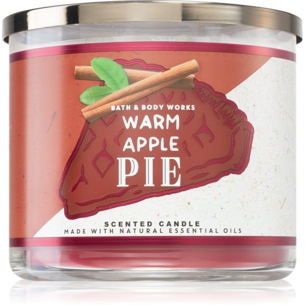 Bath & Body Works Warm Apple Pie ароматна свещ 411 гр.