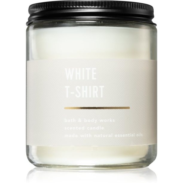 Bath & Body Works White T-shirt ароматна свещ 198 гр.