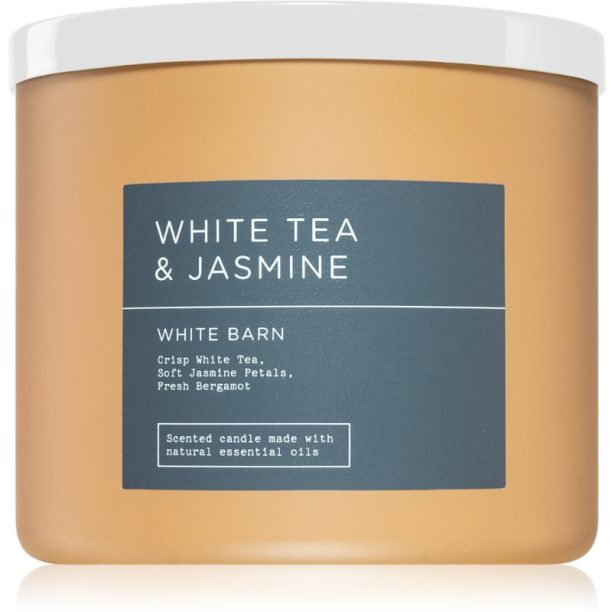 Bath & Body Works White Tea & Jasmine ароматна свещ 411 гр.