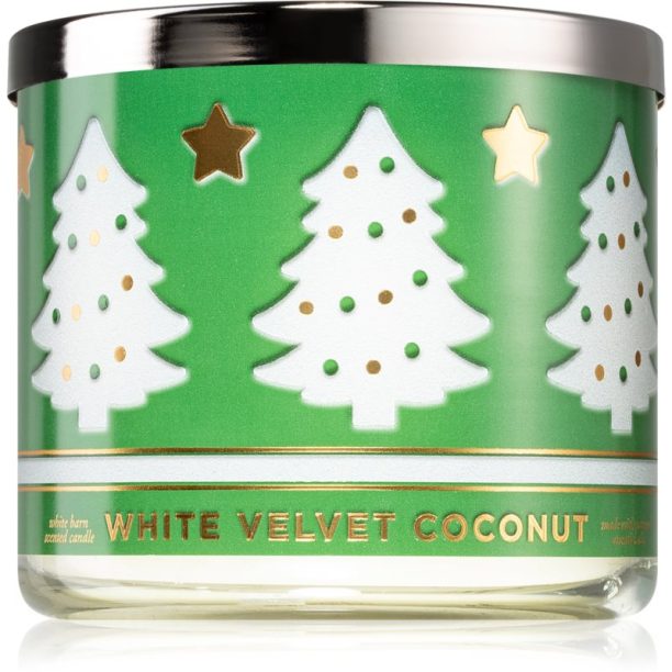 Bath & Body Works White Velvet Coconut ароматна свещ 411 гр.