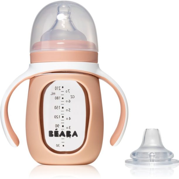 Beaba Learning bottle 3 in 1 learning bottle детско шише 3 в 1 Old pink 210 мл.