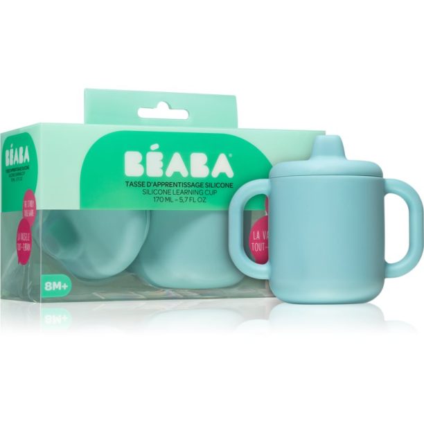 Beaba Silicone learning cup чаша с капачка Blue 170 мл.