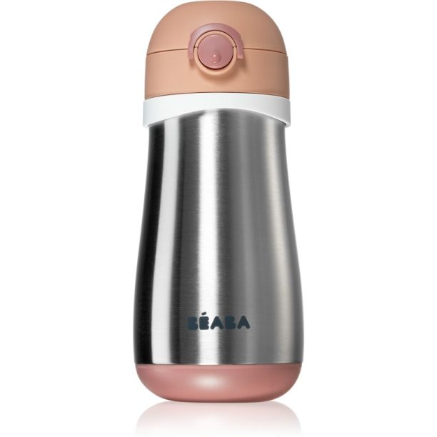 Beaba Stainless Steel Bottle With Handle термочаша Old Pink 350 мл.