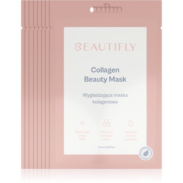 Beautifly Collagen Beauty Mask Set платнена маска 8 бр. на ниска цена