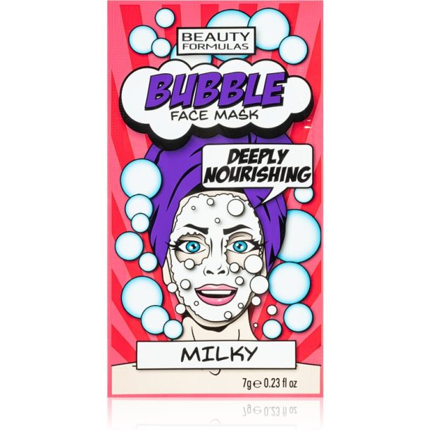 Beauty Formulas Bubble Milky почистваща маска за лице с млечен протеин 7 гр.