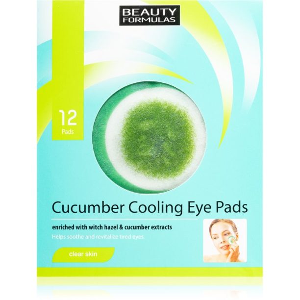 Beauty Formulas Clear Skin Cucumber Cooling регенерираща маска  за очи 12 бр.