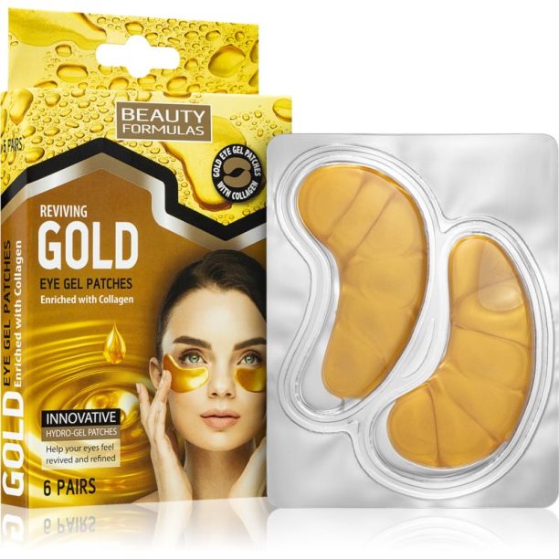 Beauty Formulas Gold хидрогелова маска за зоната около очите с колаген 6 бр. на ниска цена