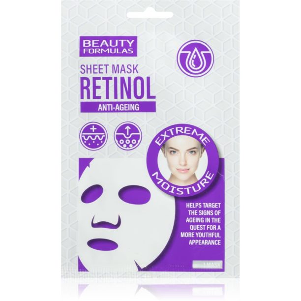 Beauty Formulas Retinol платнена маска против стареене на кожата 1 бр.