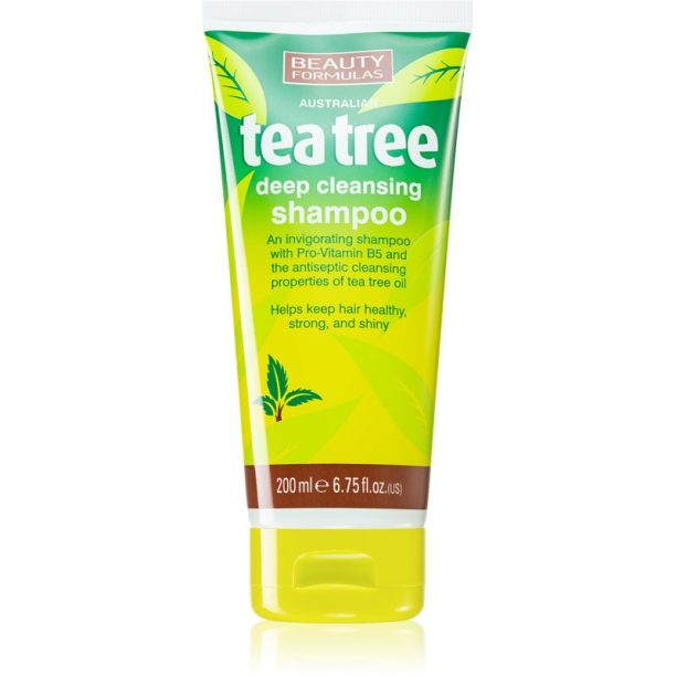 Beauty Formulas Tea Tree дълбоко почистващ шампоан 200 мл.