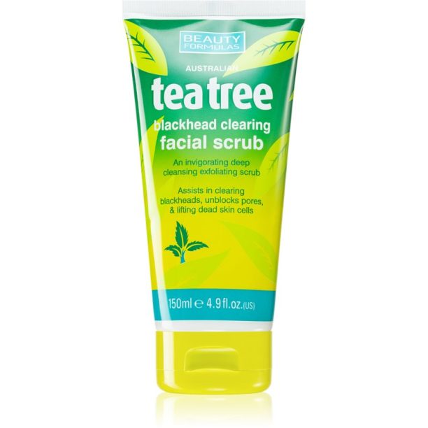 Beauty Formulas Tea Tree почистващ пилинг за лице за проблемна кожа 150 мл.