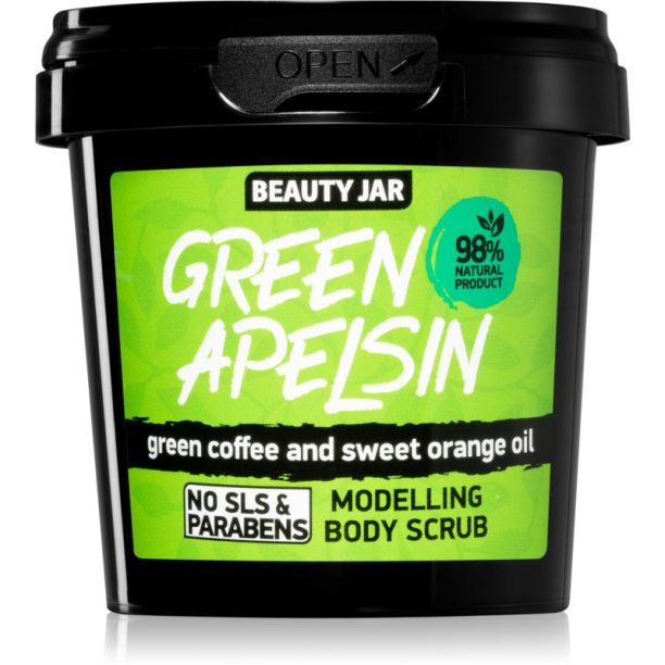 Beauty Jar Green Apelsin енергизиращ скраб за тяло с екстракти от кафе 200 гр. на ниска цена