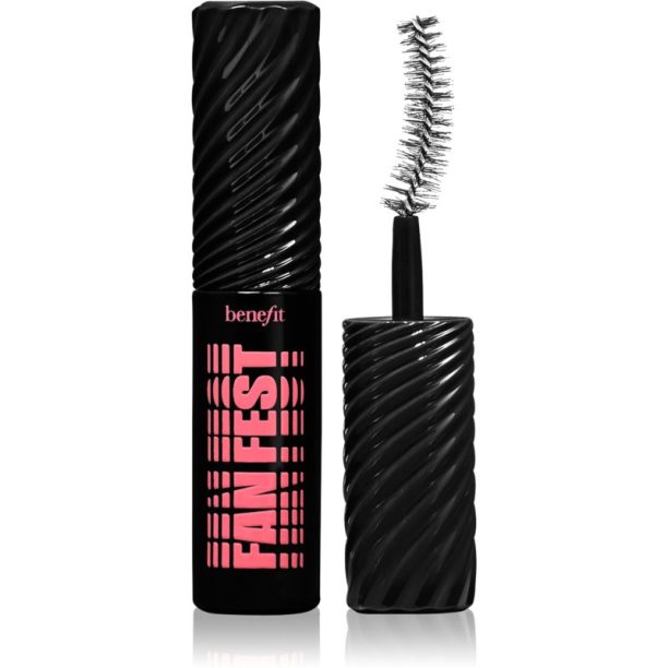 Benefit Fan Fest Fanning & Volumizing Mascara Mini спирала за обем и сгъстяване на миглите цвят Hyper Black 4 гр. на ниска цена