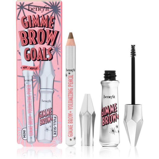 Benefit Gimme Brow Goals сет за перфектни вежди цвят 4 Deep Brown на ниска цена