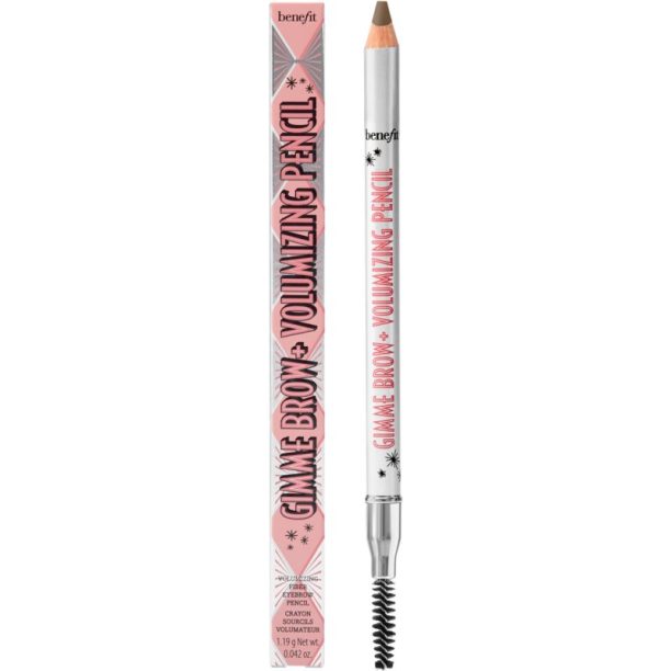 Benefit Gimme Brow+ Volumizing Pencil водоустойчив молив за вежди за обем цвят 4 Warm Deep Brown 1