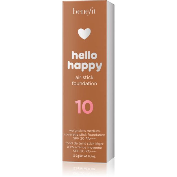 Benefit Hello Happy Air Stick Foundation фон дьо тен в стик SPF 20 цвят 10 Deep Warm 8.5 гр. на ниска цена