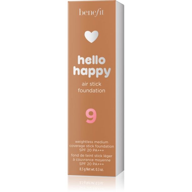 Benefit Hello Happy Air Stick Foundation фон дьо тен в стик SPF 20 цвят 9 Deep Neutral Warm 8.5 гр. на ниска цена