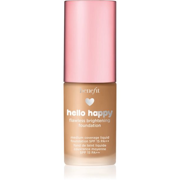 Hello Happy Flawless Brightening Foundation Mini Benefit Hello Happy Flawless Brightening Foundation Mini озаряващ течен фон дьо тен SPF 15 цвят 06 Medium Warm 10 мл.