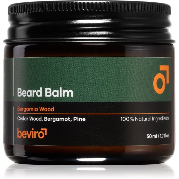 Beviro Beard Balm Bergamia Wood балсам за брада за мъже 50 мл.