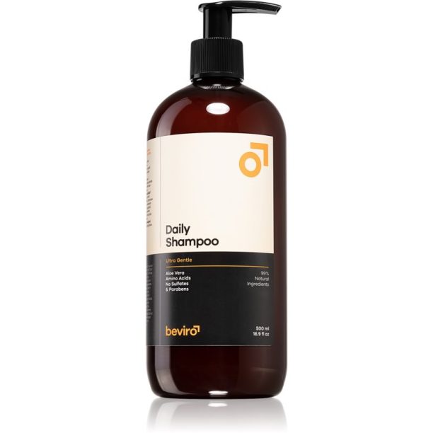 Beviro Daily Shampoo Ultra Gentle шампоан за мъже с алое вера Ultra Gentle 500 мл.