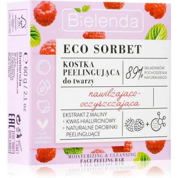 Eco Sorbet Raspberry Bielenda Eco Sorbet Raspberry ексфолиращ сапун 60 гр.