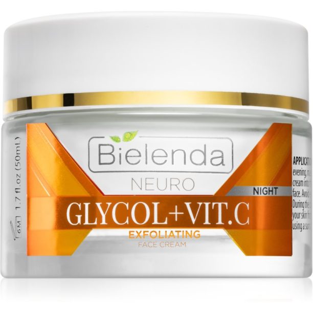 Bielenda Neuro Glicol + Vit. C нощен крем  с пилинг ефект 50 мл.