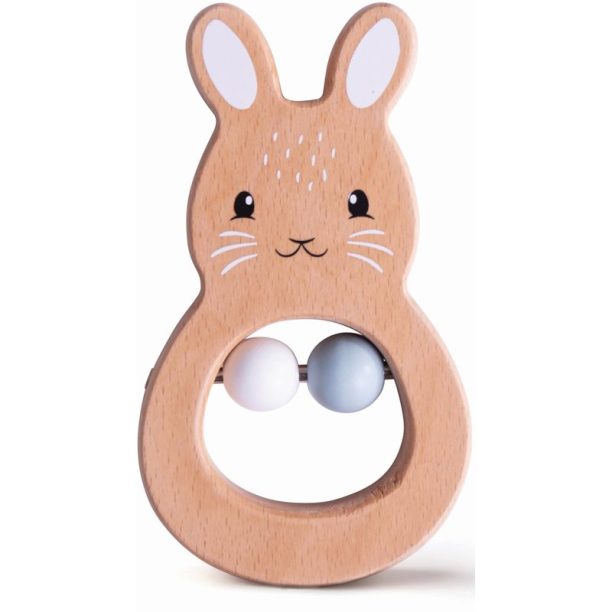 Bigjigs Toys Rattle Rabbit дрънкалка от дърво