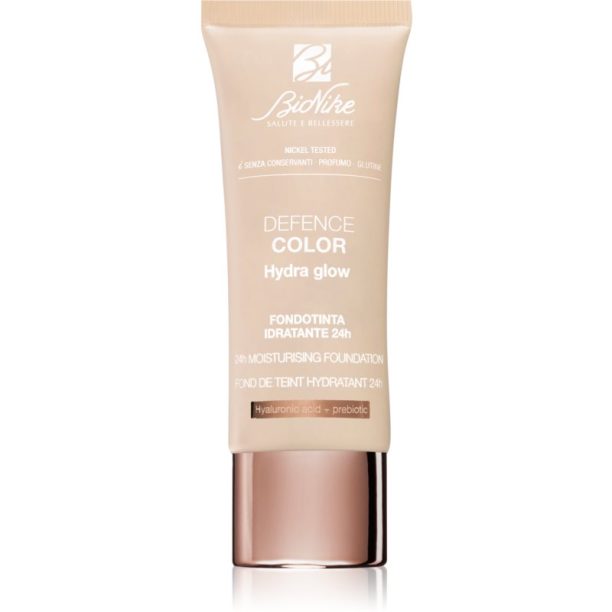 BioNike Color Hydra Glow хидратиращ фон дьо тен за дълготраен ефект цвят 104 Beige 30 мл.