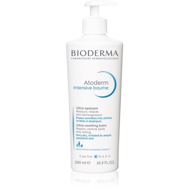 Bioderma Atoderm Intensive Baume интензивно успокояващ балсам за много суха чуствителна и атопична кожа 500 мл.